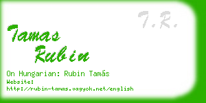 tamas rubin business card